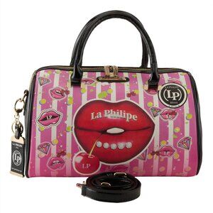 La Philipe Handbag "Juicy Lips" 100% Vegan Leather, Hand Designed